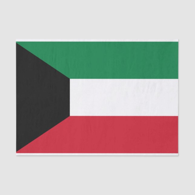 Papel De Seda Bandera de Kuwait (Anverso)