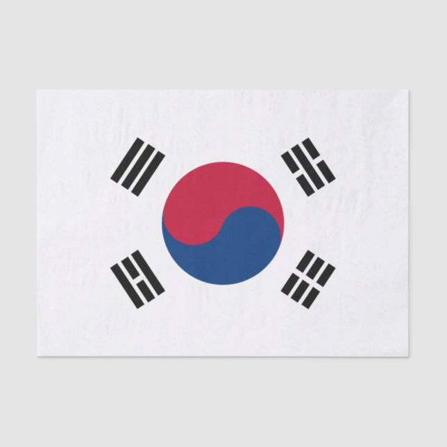 Papel De Seda Bandera de la Corea del Sur (Anverso)