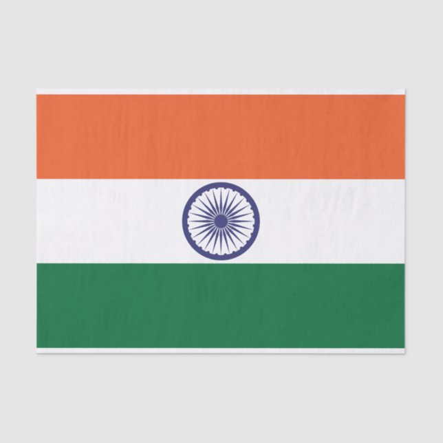 Papel De Seda Bandera de la India (Anverso)