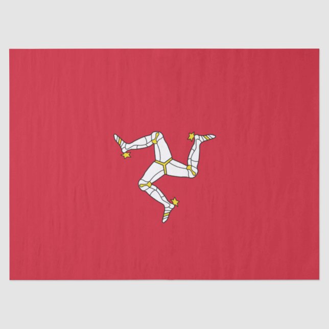 Papel De Seda Bandera de la Isla de Man (Anverso)