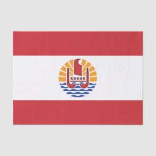 Papel De Seda Bandera de la Polinesia Francesa