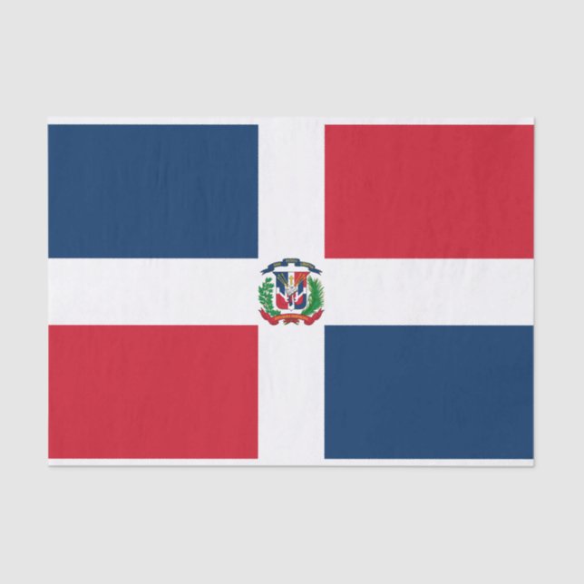 Papel De Seda Bandera de la República Dominicana (Anverso)
