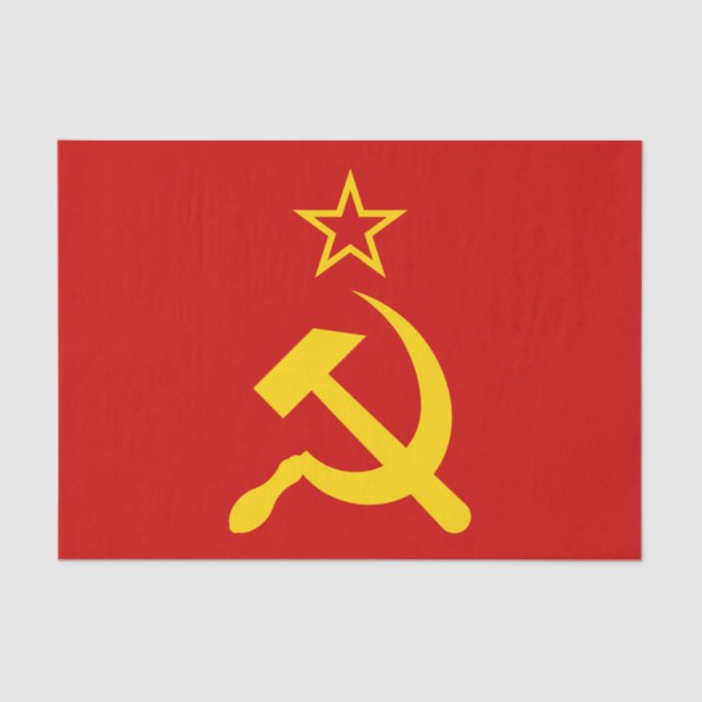 Papel De Seda Bandera de la URSS - Bandera de la Unión Soviética (Anverso)