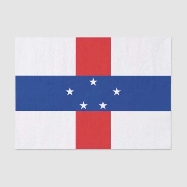 Papel De Seda Bandera de las Antillas Neerlandesas (Anverso)