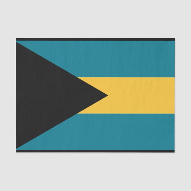 Papel De Seda Bandera de las Bahamas (Anverso)