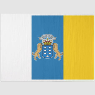 Papel De Seda Bandera de las Islas Canarias (Canarias) (Canarias