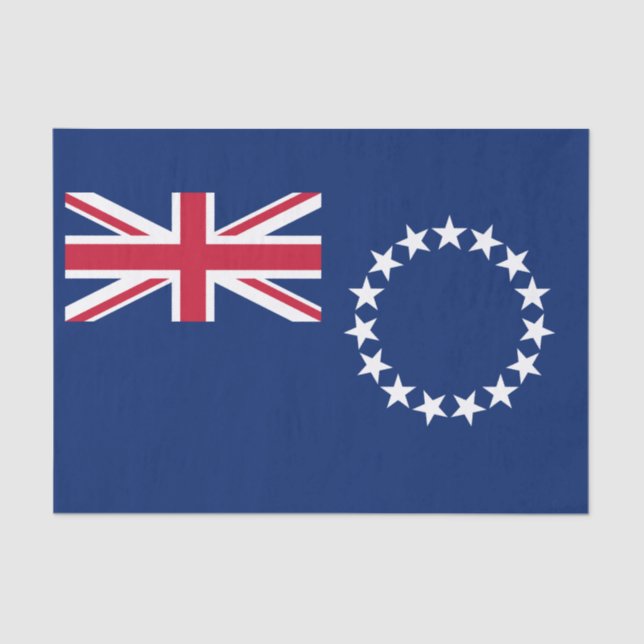 Papel De Seda Bandera de las Islas Cook (Anverso)