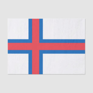 Papel De Seda Bandera de las Islas Feroe