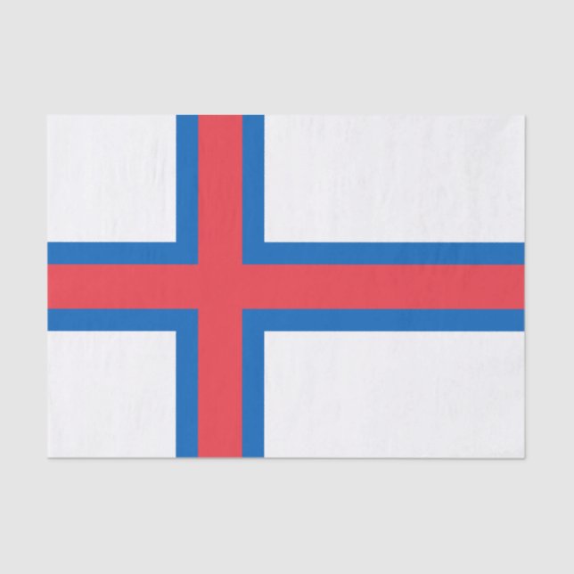 Papel De Seda Bandera de las Islas Feroe (Anverso)