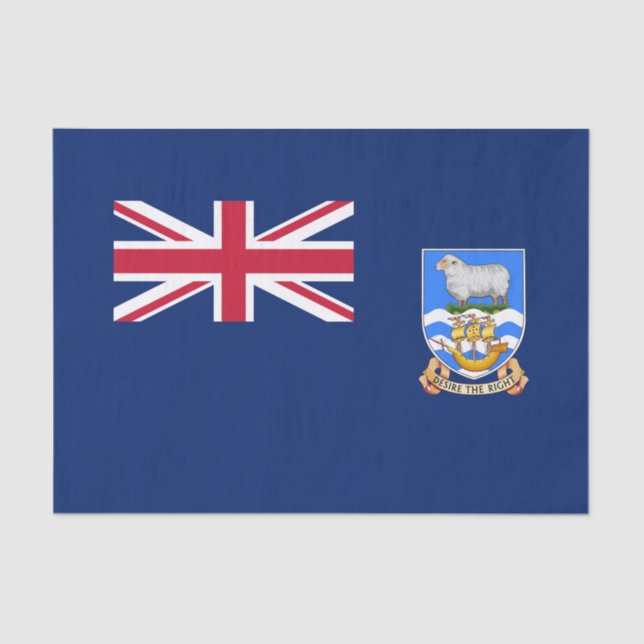 Papel De Seda Bandera de las Islas Malvinas (Anverso)