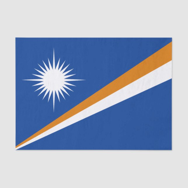 Papel De Seda Bandera de las Islas Marshall (Anverso)