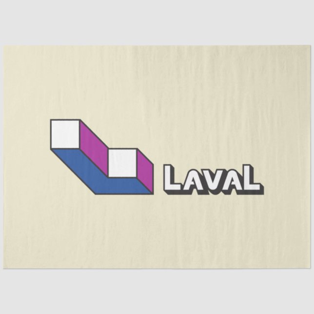 Papel De Seda Bandera de Laval (Quebec, Canadá) (Anverso)