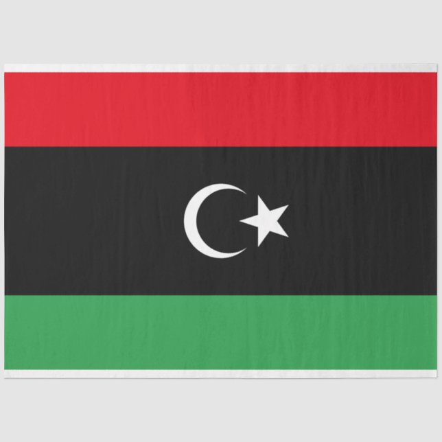 Papel De Seda Bandera de Libia (Anverso)