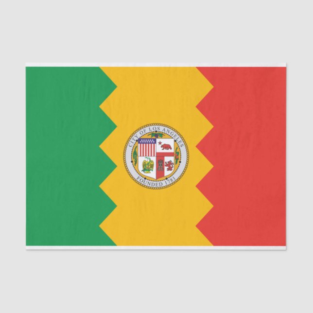 Papel De Seda Bandera de Los Ángeles (California, Estados Unidos (Anverso)