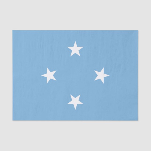 Papel De Seda Bandera de los Estados Federados de Micronesia (Anverso)