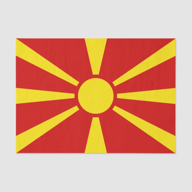 Papel De Seda Bandera de Macedonia (Anverso)