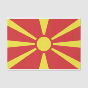 Papel De Seda Bandera de Macedonia del Norte