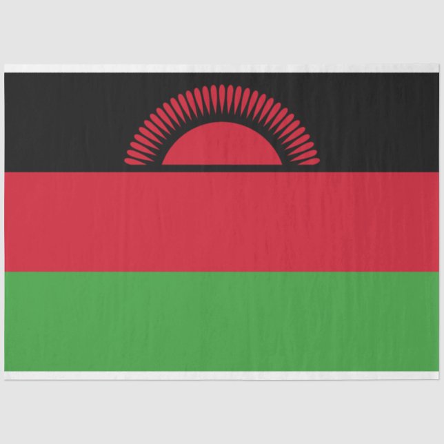 Papel De Seda Bandera de Malawi (Anverso)