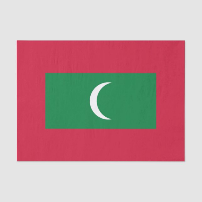 Papel De Seda Bandera de Maldivas (Anverso)