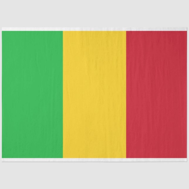 Papel De Seda Bandera de Mali (Anverso)