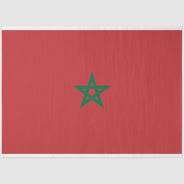 Papel De Seda Bandera de Marruecos (Anverso)