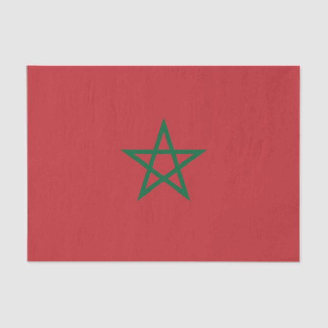 Papel De Seda Bandera de Marruecos (Anverso)