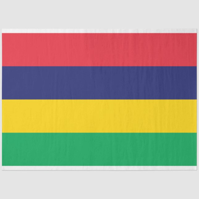 Papel De Seda Bandera de Mauricio (Anverso)