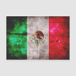 Papel De Seda Bandera de México Vintage Deteriorada