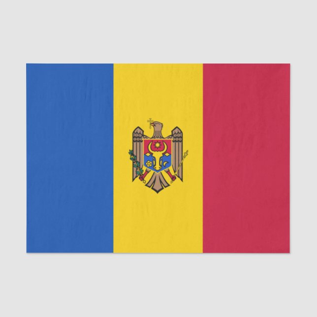 Papel De Seda Bandera de Moldavia (Anverso)