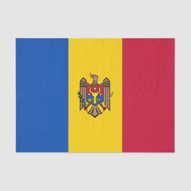 Papel De Seda Bandera de Moldavia (Anverso)