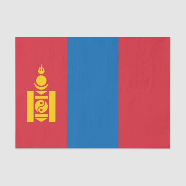 Papel De Seda Bandera de Mongolia (Anverso)