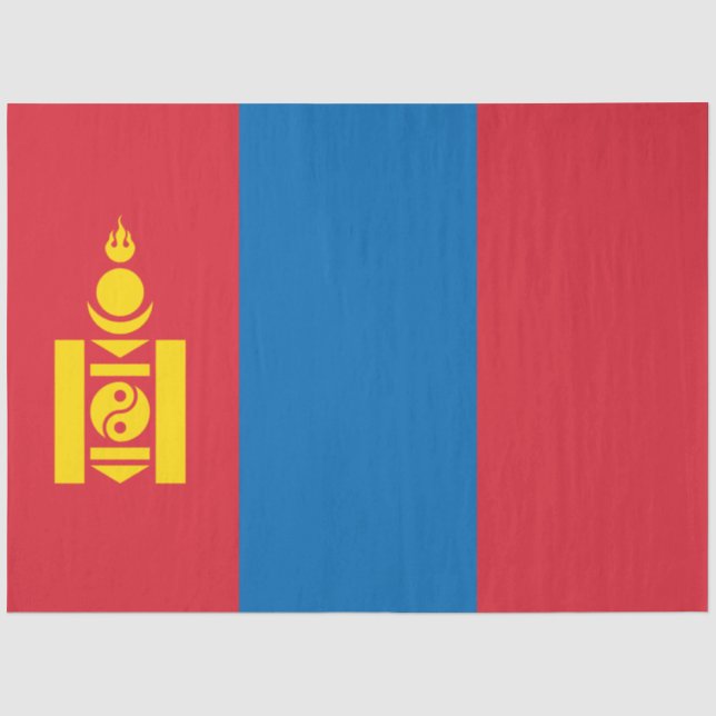 Papel De Seda Bandera de Mongolia (Anverso)