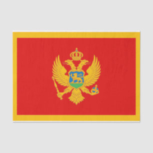 Papel De Seda Bandera de Montenegro