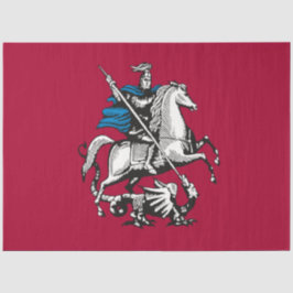 Papel De Seda Bandera de Moscú (Capital de Rusia)
