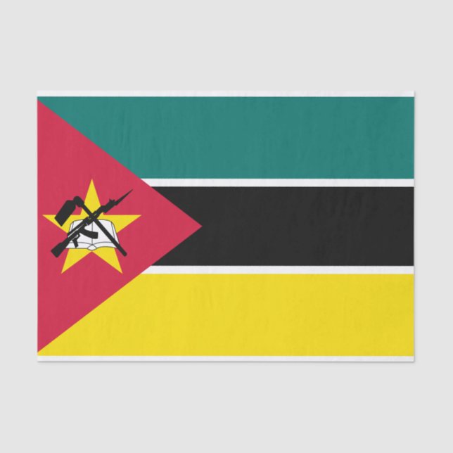 Papel De Seda Bandera de Mozambique (Anverso)