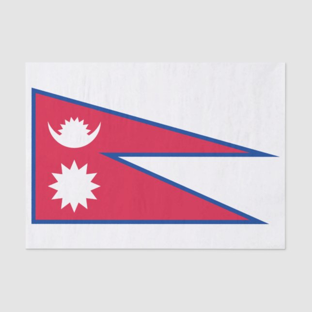 Papel De Seda Bandera de Nepal (Anverso)