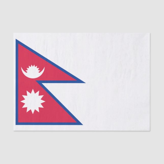 Papel De Seda Bandera de Nepal (Anverso)