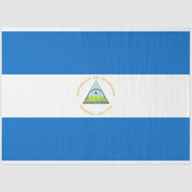 Papel De Seda Bandera de Nicaragua (Anverso)