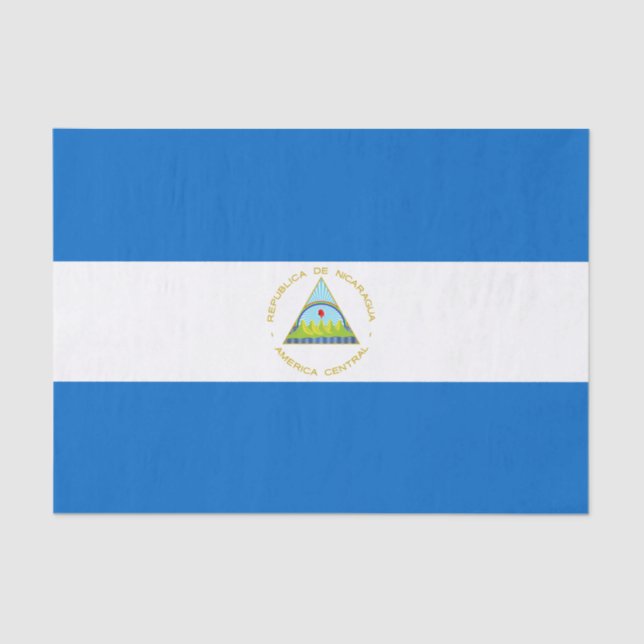 Papel De Seda Bandera de Nicaragua (Anverso)