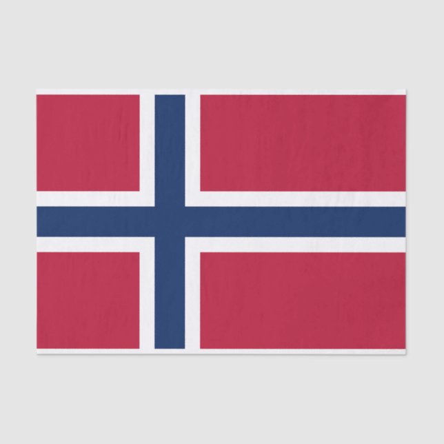 Papel De Seda Bandera de Noruega (Anverso)