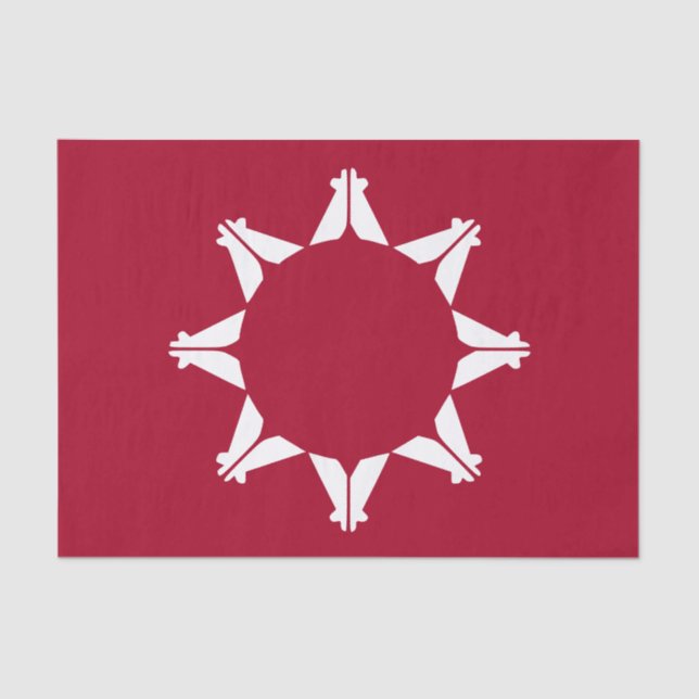 Papel De Seda Bandera de Oglala Lakota Sioux (Anverso)