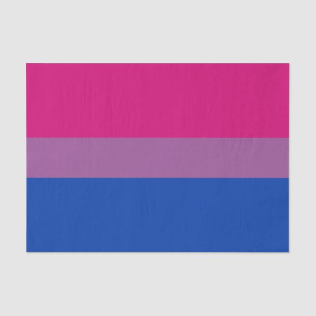 Papel De Seda Bandera de orgullo bisexual (Anverso)
