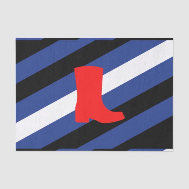 Papel De Seda Bandera de Orgullo de Bota (Anverso)
