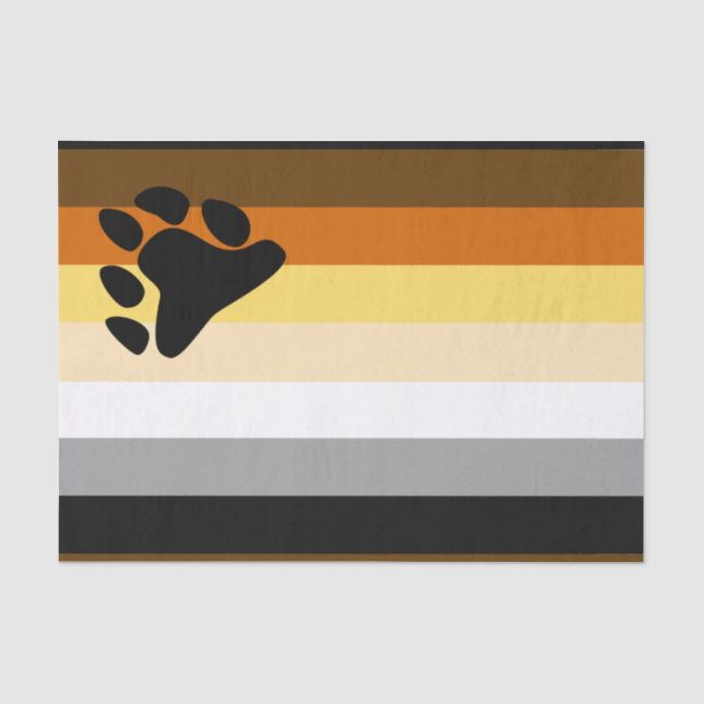 Papel De Seda Bandera de Orgullo de Osos (Anverso)