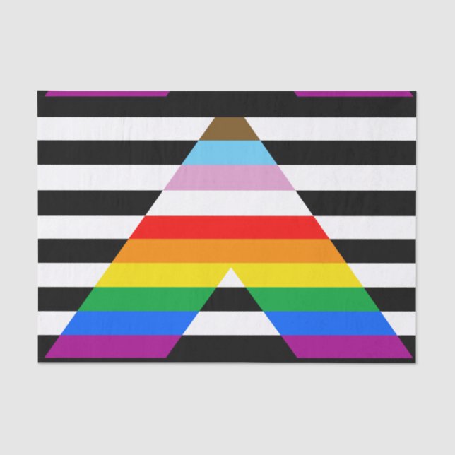 Papel De Seda Bandera de orgullo de progreso aliado (Anverso)