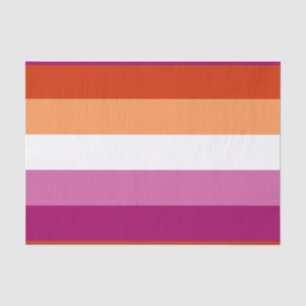 Papel De Seda Bandera de Orgullo Lesbiano (5 Franjas)