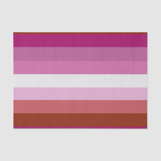 Papel De Seda Bandera de Orgullo Lésbico (Origen) (Anverso)