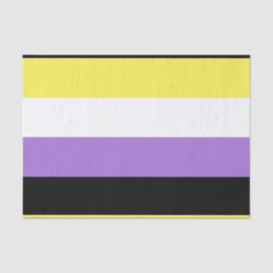 Papel De Seda Bandera de orgullo no binario