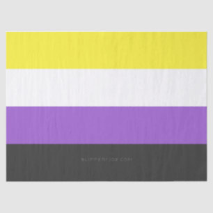 Papel De Seda Bandera de orgullo no binario de SlipperyJoe's ama