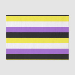 Papel De Seda Bandera de Orgullo No Binario Horizontal